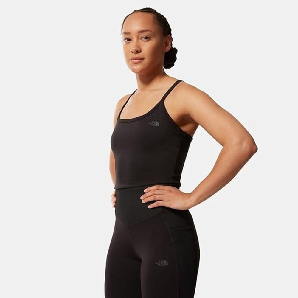 The North Face Printed EA Dune Sky Sleeveless Cropped Tanklette Black Women's XL